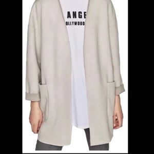 Zara beige suede cardigan